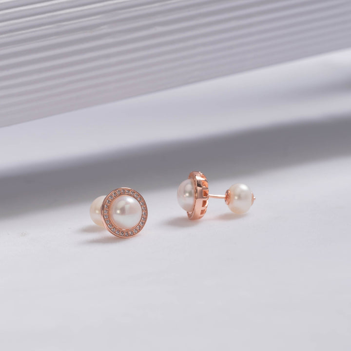 Elegant Freshwater Pearl Earrings WE00546 - PEARLY LUSTRE