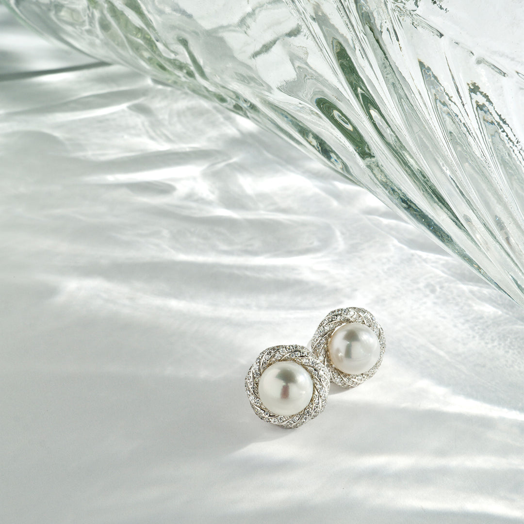 Elegant Freshwater Pearl Earrings WE00457 - PEARLY LUSTRE
