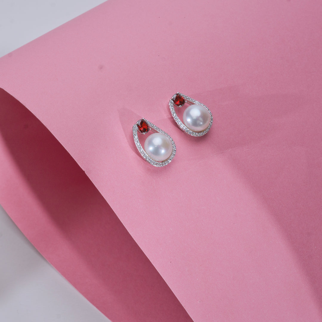 Elegant Freshwater Pearl Earrings WE00460 - PEARLY LUSTRE