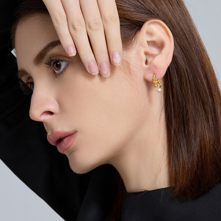 New Yorker Freshwater Pearl Earrings WE00477 - PEARLY LUSTRE