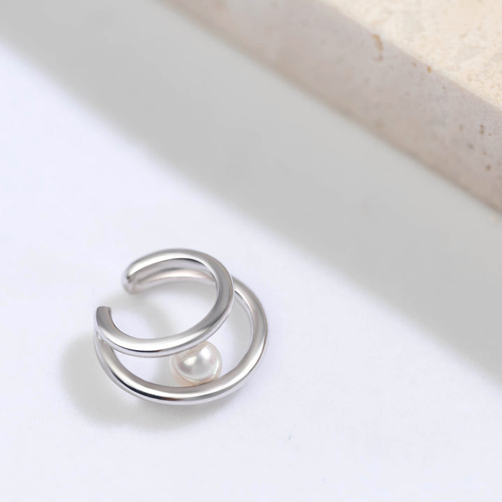 New Yorker Freshwater Pearl Earring Cuff WE00490 - PEARLY LUSTRE