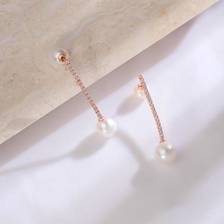 Elegant Freshwater Pearl Earrings WE00510 - PEARLY LUSTRE