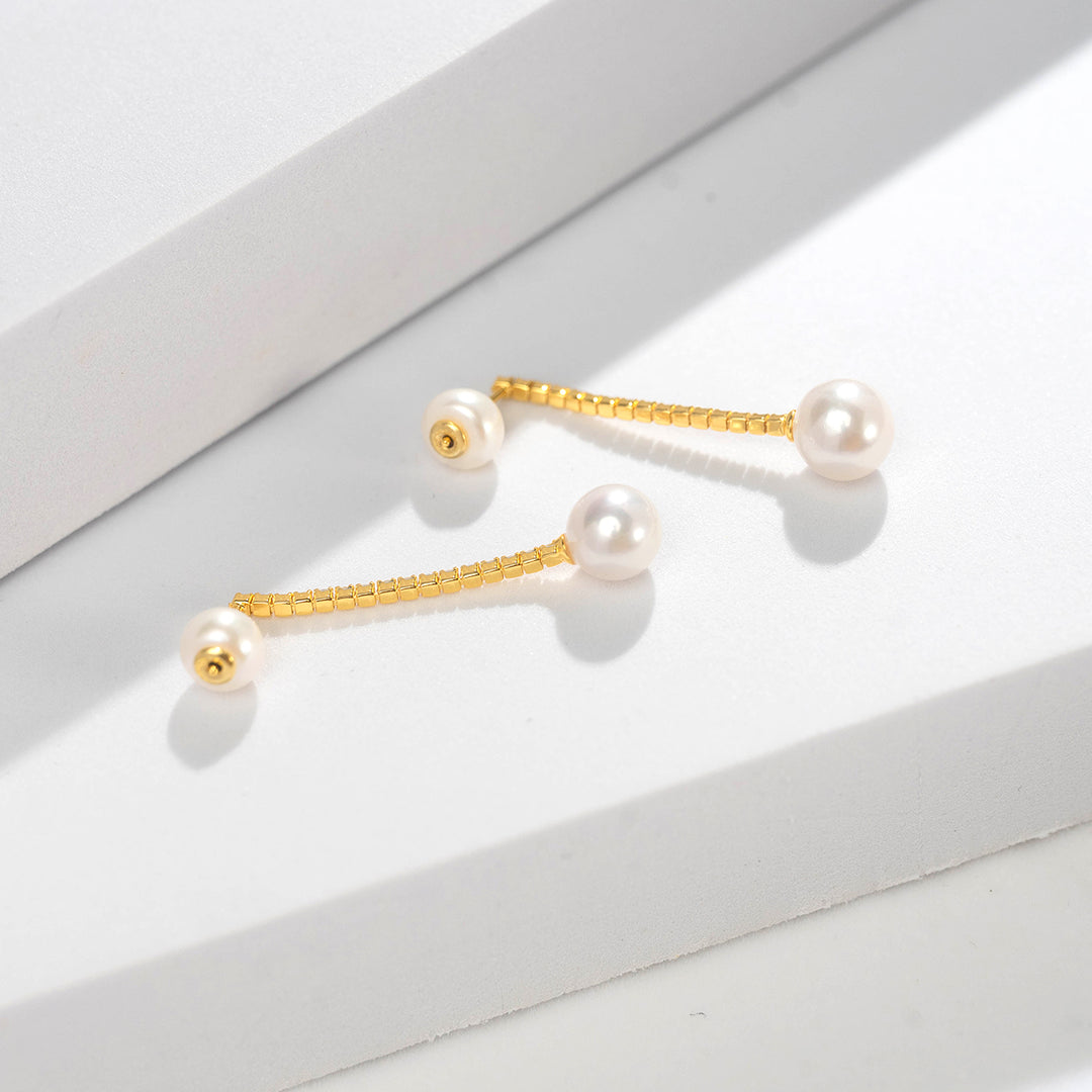 Elegant Freshwater Pearl Earrings WE00513 - PEARLY LUSTRE