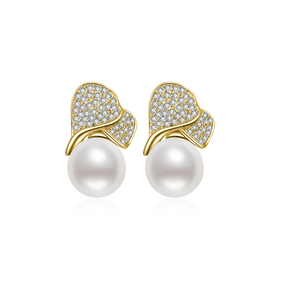 Elegant Freshwater Pearl Earrings WE00518 | GARDENS - PEARLY LUSTRE