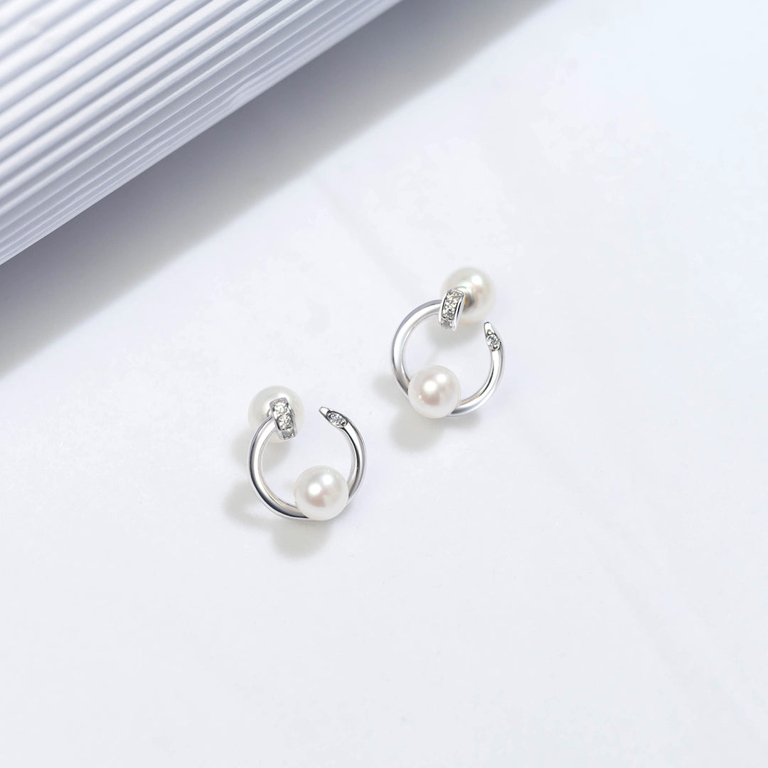 New Yorker Freshwater Pearl Earrings WE00520 - PEARLY LUSTRE