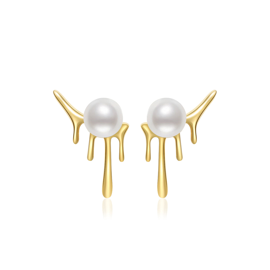 Freshwater Pearl Earrings WE00528 | FLUID - PEARLY LUSTRE