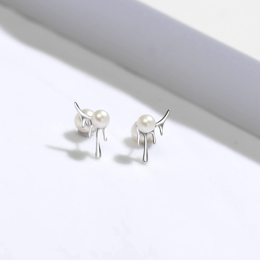 Freshwater Pearl Earrings WE00529 | FLUID - PEARLY LUSTRE