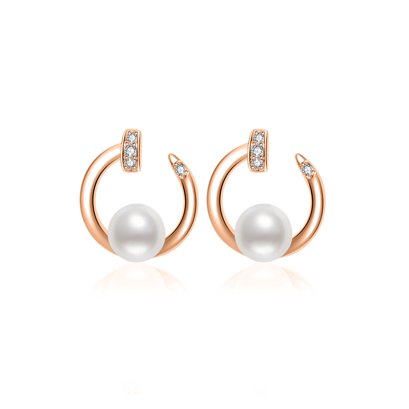 Freshwater pearl hoop on sale earrings