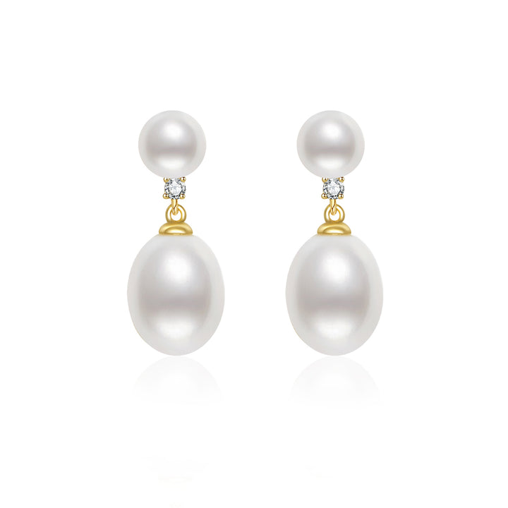 Elegant Freshwater Pearl Earrings WE00560 - PEARLY LUSTRE