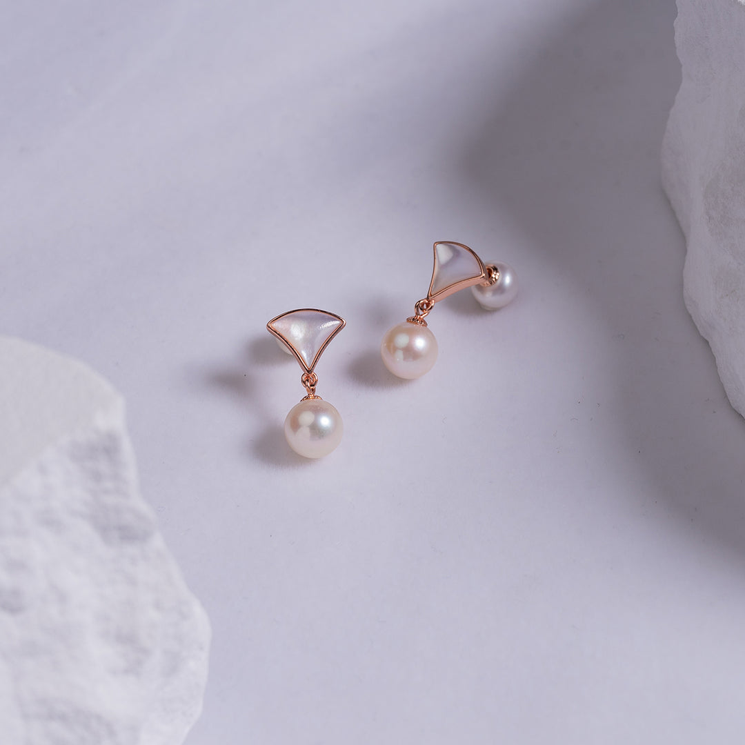 Elegant Freshwater Pearl Earrings WE00574 - PEARLY LUSTRE