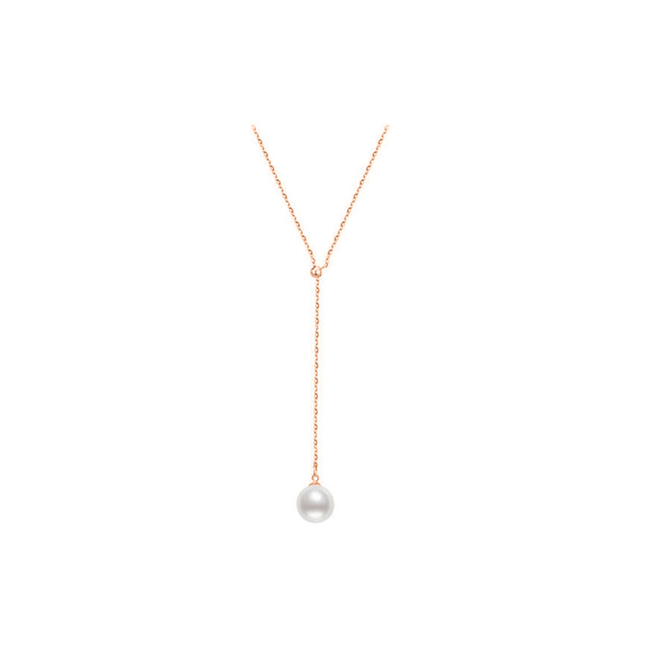 Elegant Akoya Pearl 18K Solid Gold﻿ Necklace KN00088 - PEARLY LUSTRE
