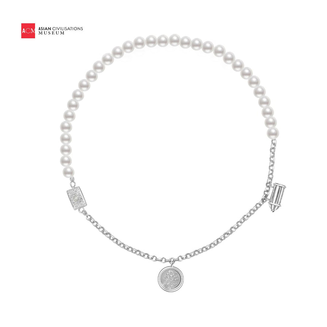 Asian Civilisations Museum Freshwater Pearl Necklace WN00214 | New Yorker Collection - PEARLY LUSTRE