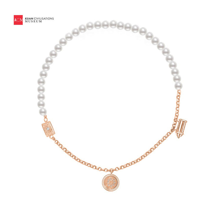 Asian Civilisations Museum Freshwater Pearl Necklace WN00215 | New Yorker Collection - PEARLY LUSTRE