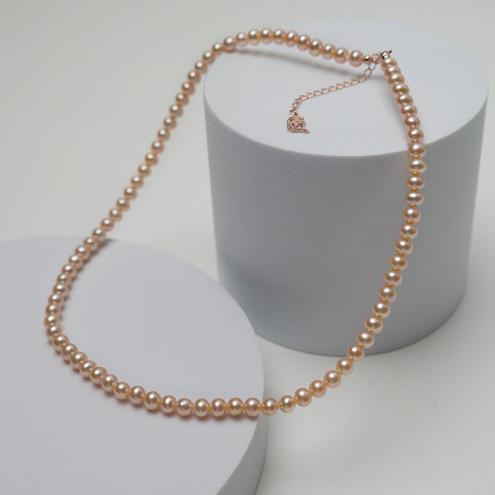 Top Grading Pink Freshwater Pearl Necklace WN00337 - PEARLY LUSTRE