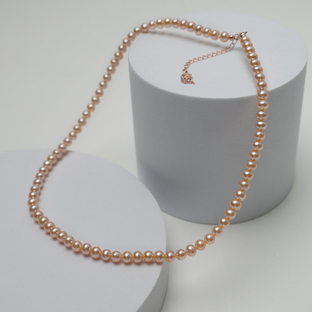 Top Grade Pink Freshwater Pearl Necklace WN00337 - PEARLY LUSTRE