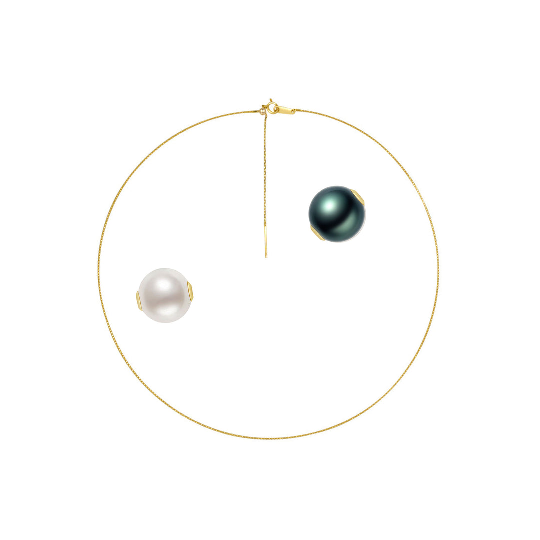 Interchangeable Pearl Necklace WN00349 | Possibilities - PEARLY LUSTRE