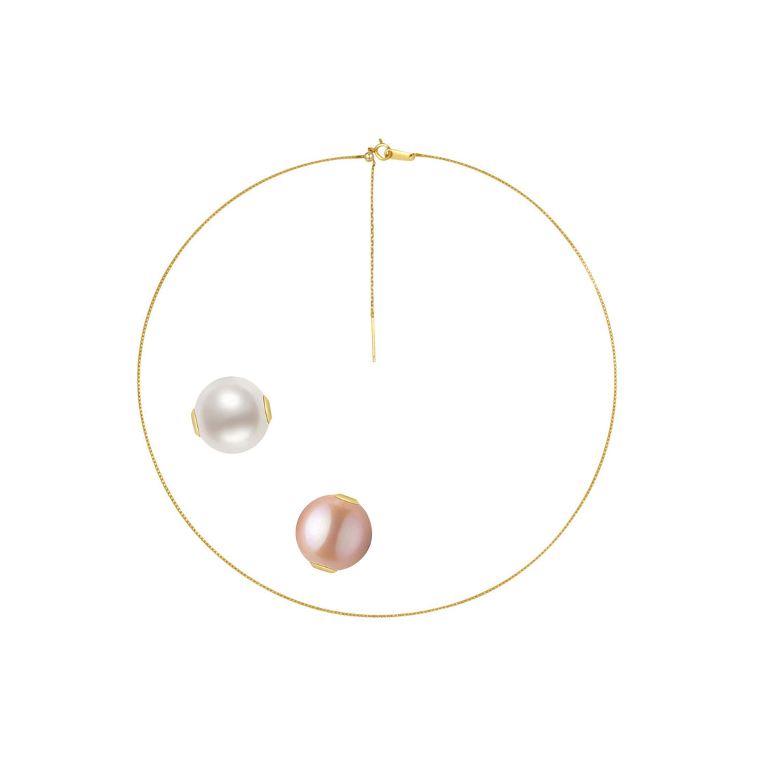 Interchangeable Pearl Necklace WN00350 | Possibilities - PEARLY LUSTRE