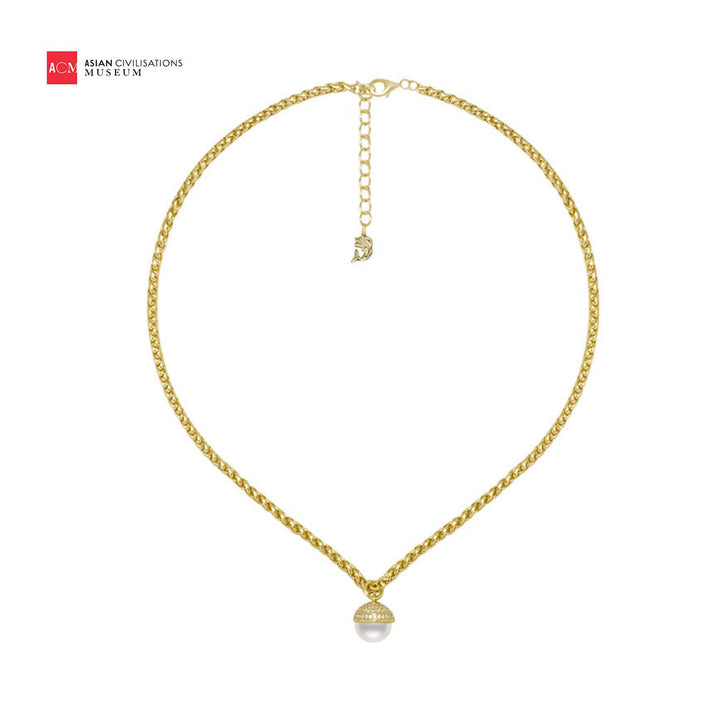 Asian Civilisations Museum Freshwater Pearl Necklace WN00393 | New Yorker Collection - PEARLY LUSTRE
