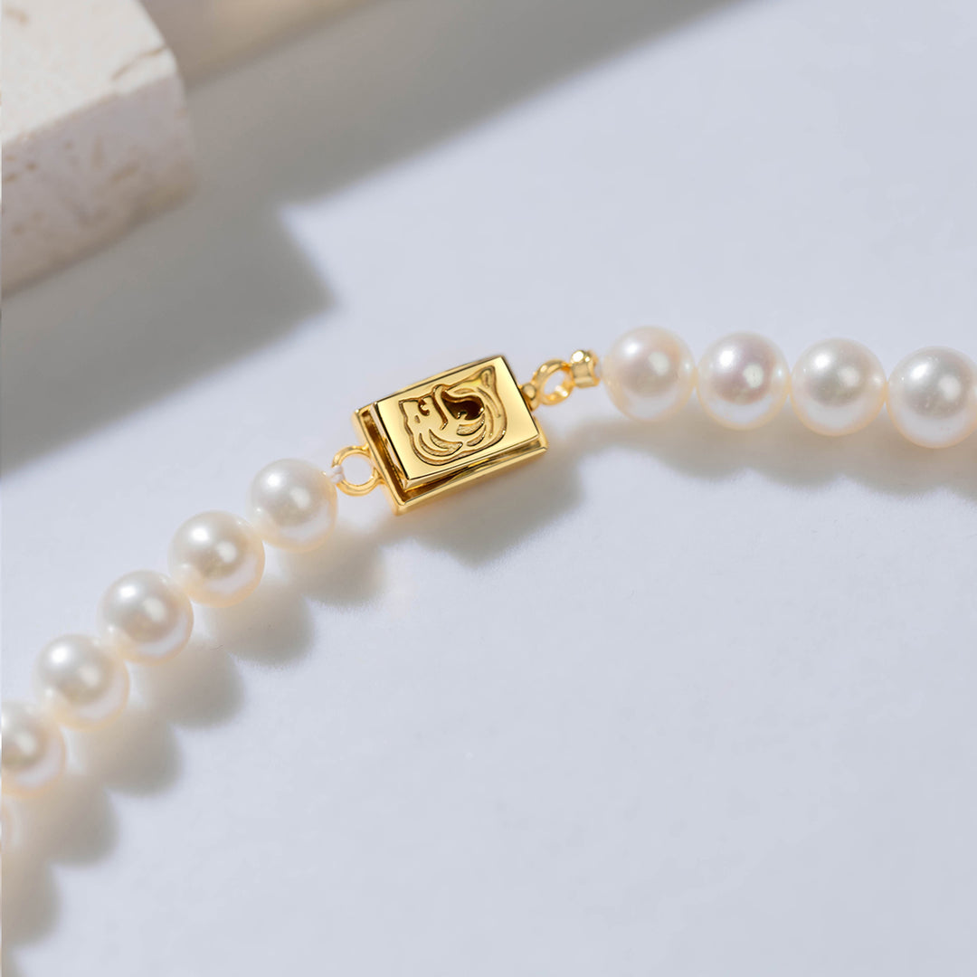 Asian Civilisations Museum Freshwater Pearl Necklace WN00397 | New Yorker Collection - PEARLY LUSTRE