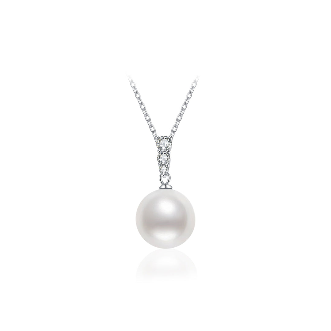 18k Gold Diamond Edison Pearl Necklace KN00059 - PEARLY LUSTRE