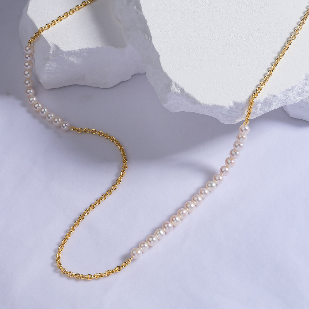 New Yorker Freshwater Pearl Necklace WN00471 - PEARLY LUSTRE