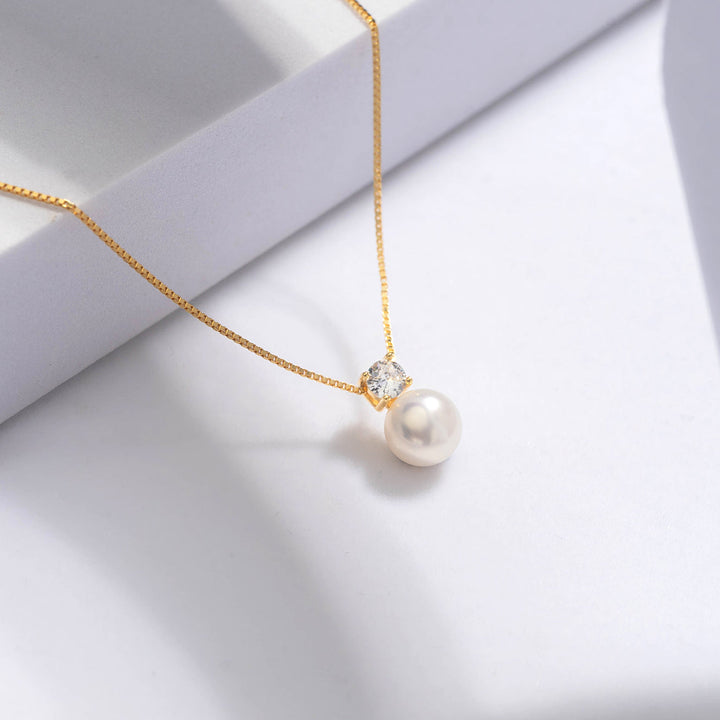 Elegant Freshwater Round Pearl Necklace WN00521 - PEARLY LUSTRE