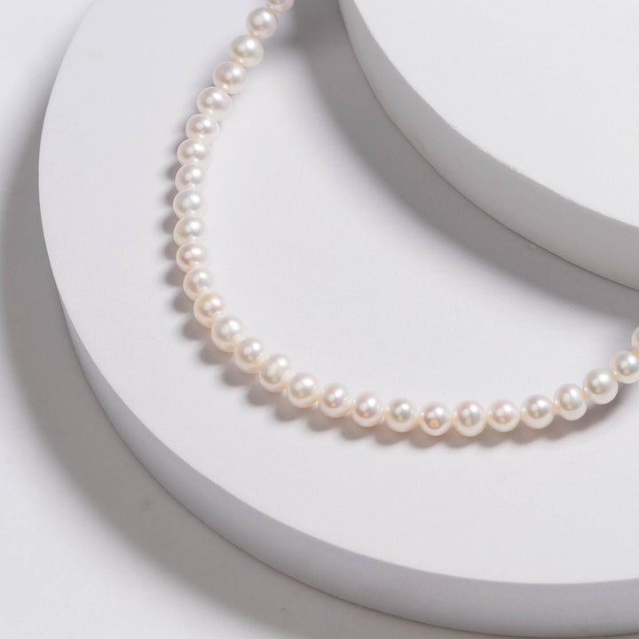 Second Grading White Freshwater Pearl Necklace WN00176 - PEARLY LUSTRE