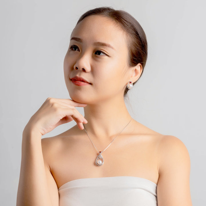Elegant Freshwater Pearl Necklace WN00487 - PEARLY LUSTRE