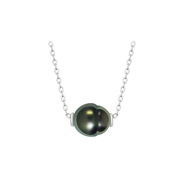 Sterling Silver Interchangeable Tahitian Baroque Pearl Necklace WN00498 | Possibilities - PEARLY LUSTRE
