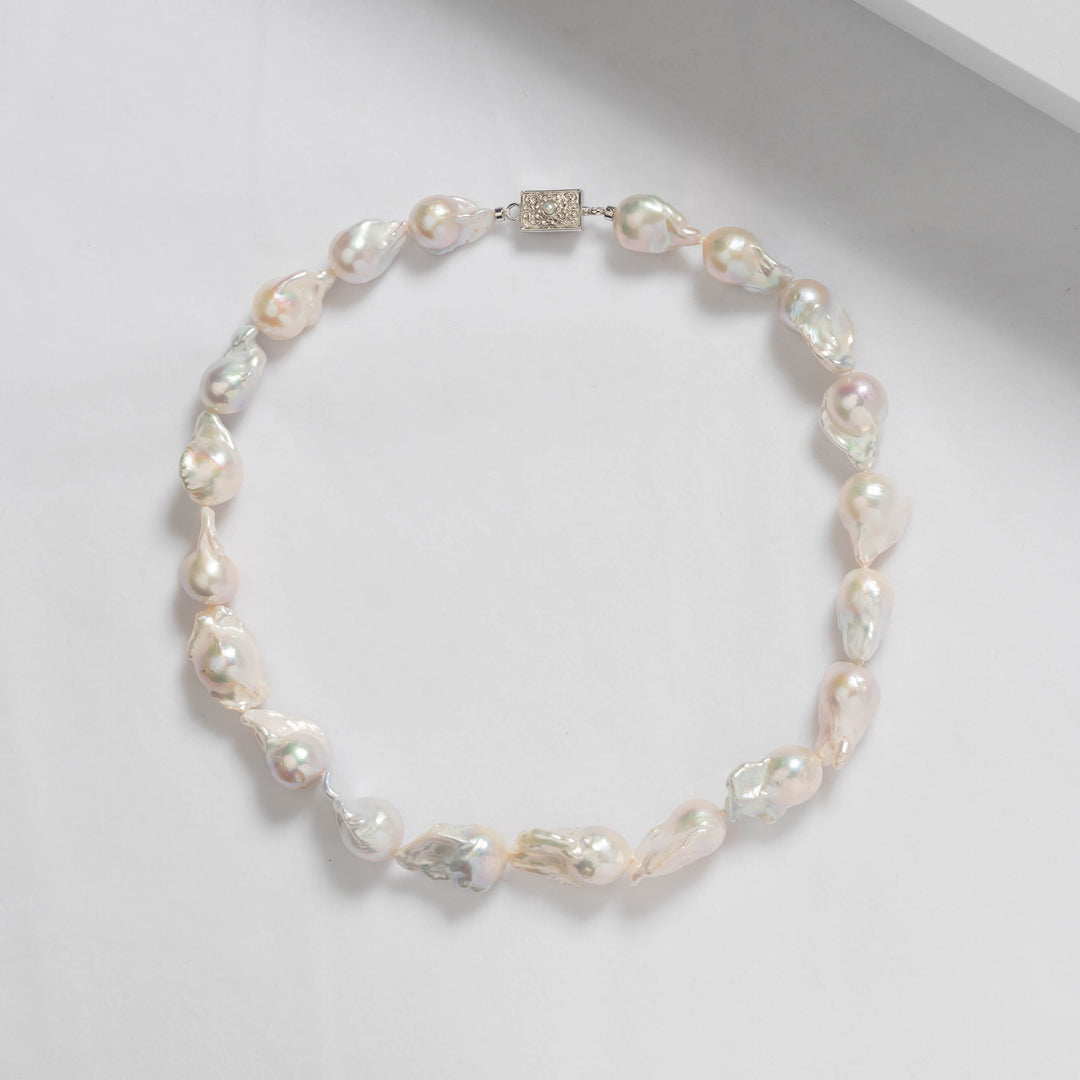 Baroque Pearl Necklace WN00505 | New Yorker - PEARLY LUSTRE