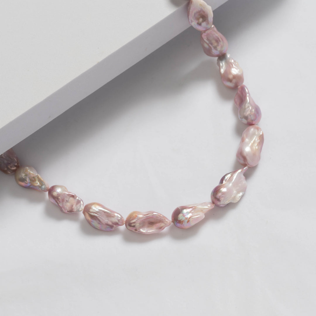 Baroque Pearl Necklace WN00507 | New Yorker - PEARLY LUSTRE