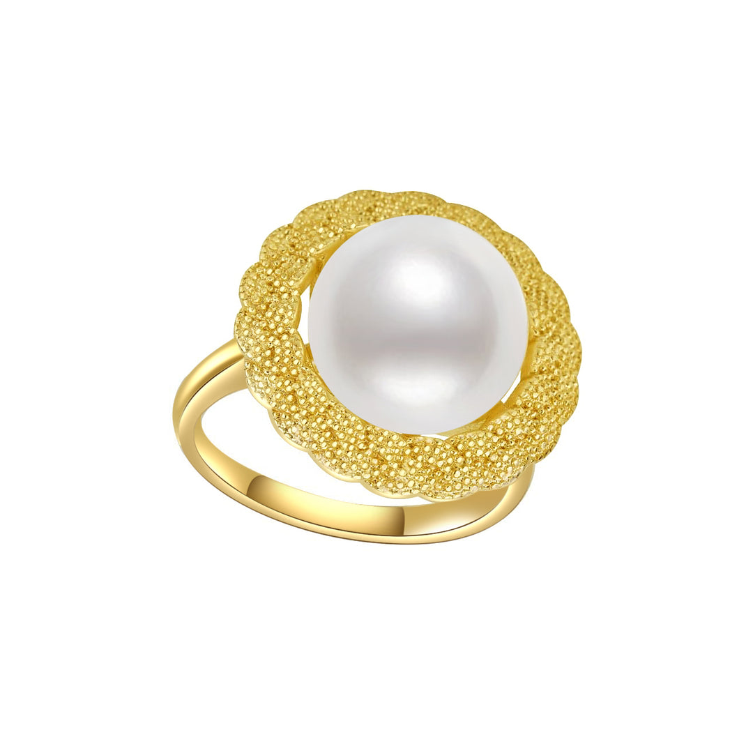 New Yorker Freshwater Pearl Ring WR00054 - PEARLY LUSTRE