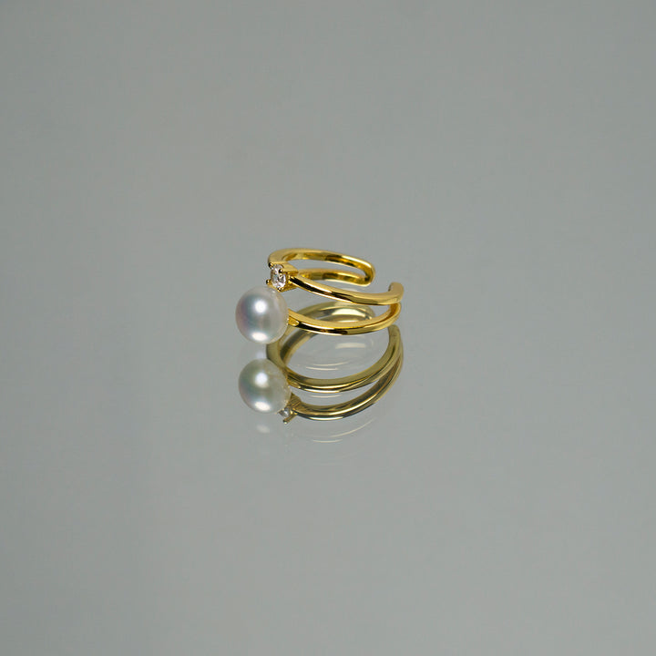 New Yorker Freshwater Pearl Ring WR00061 - PEARLY LUSTRE