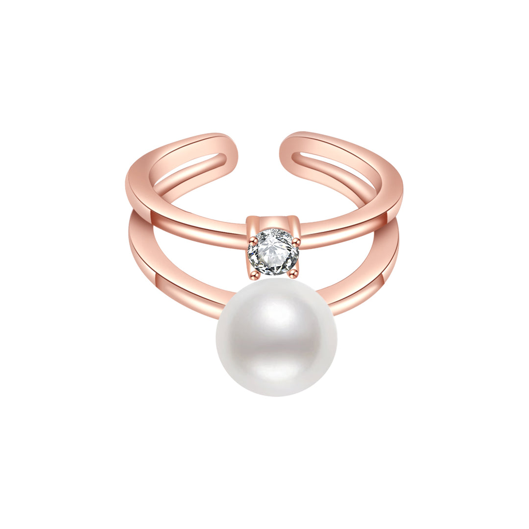 New Yorker Freshwater Pearl Ring WR00062 - PEARLY LUSTRE