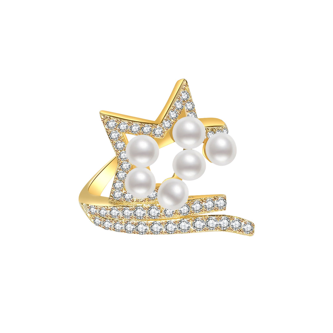 New Yorker Freshwater Pearl Ring WR00102 - PEARLY LUSTRE