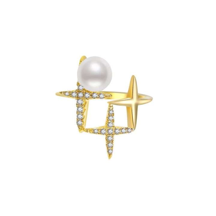 New Yorker Freshwater Pearl Ring WR00108 - PEARLY LUSTRE