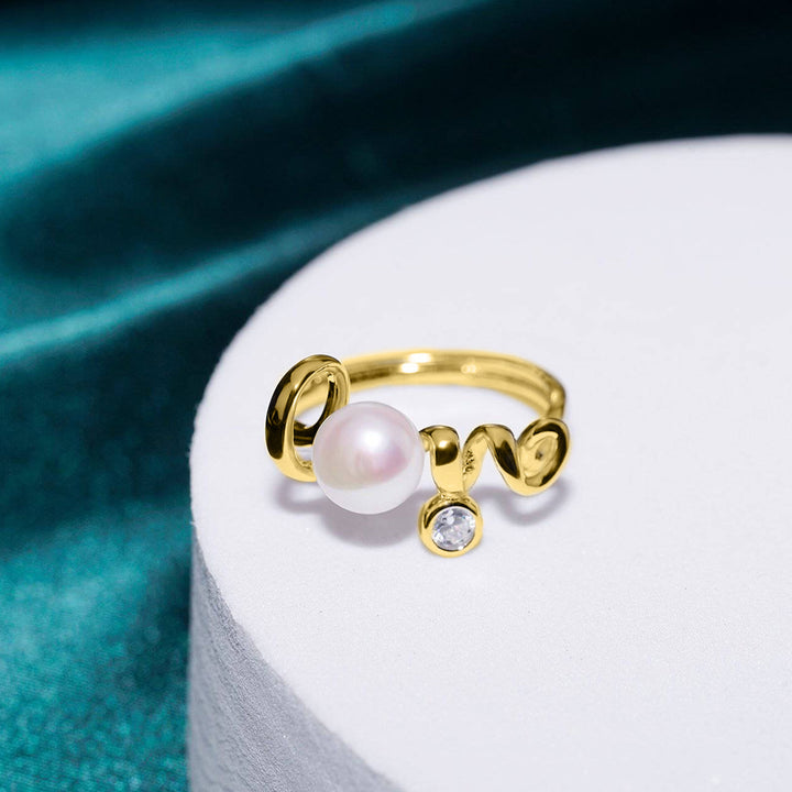 New Yorker Freshwater Pearl Ring WR00148 - PEARLY LUSTRE