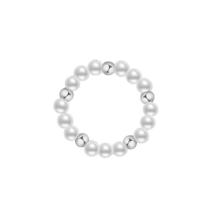 New Yorker Freshwater Pearl Duo Ring WR00151 | Mix & Match - PEARLY LUSTRE