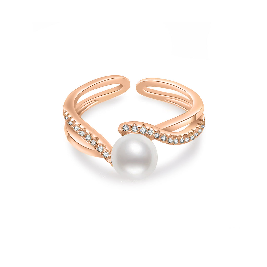New Yorker Freshwater Pearl Ring WR00154 - PEARLY LUSTRE