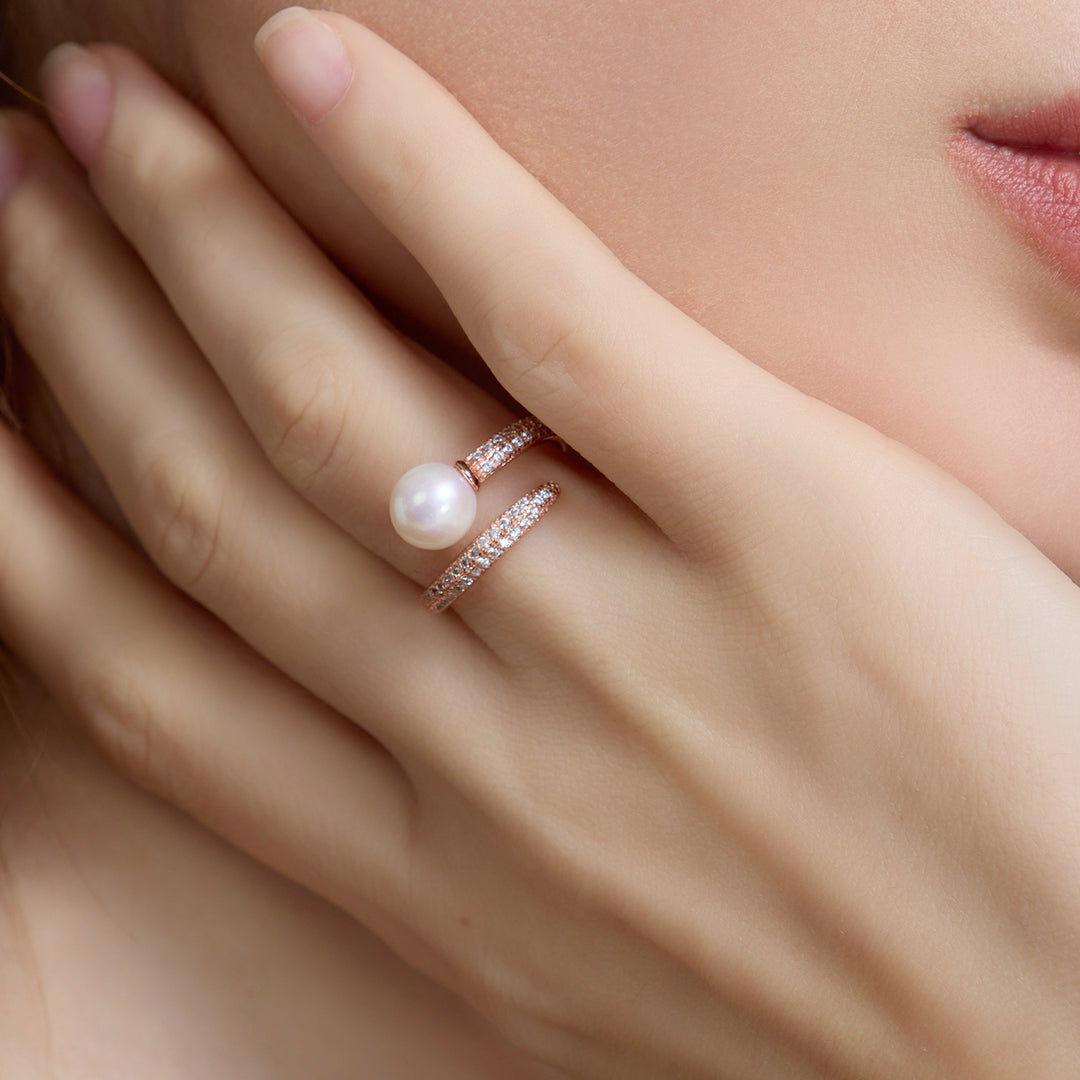 Elegant Freshwater Pearl Ring WR00156 - PEARLY LUSTRE