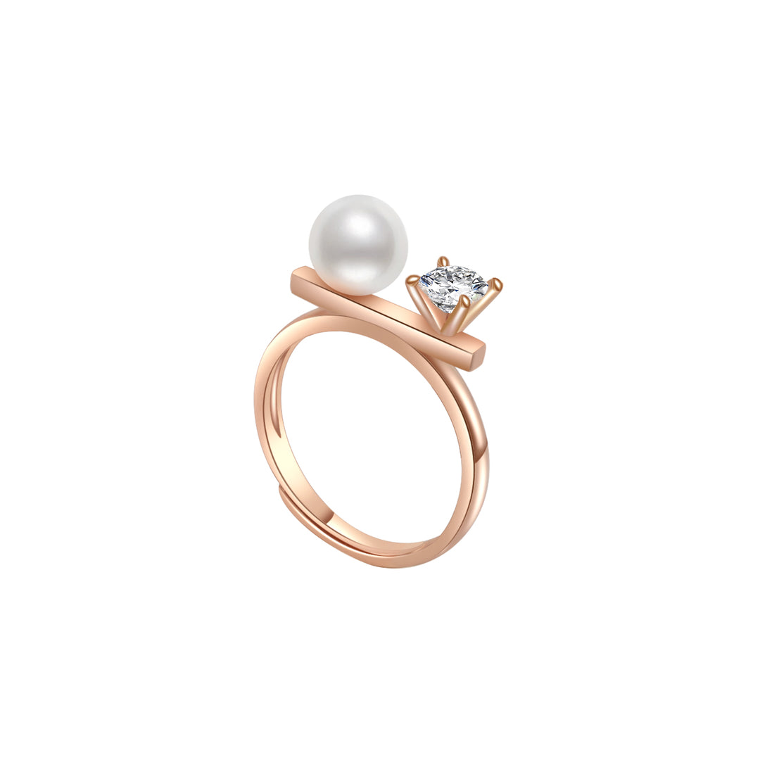 New Yorker Freshwater Pearl Ring WR00159 - PEARLY LUSTRE