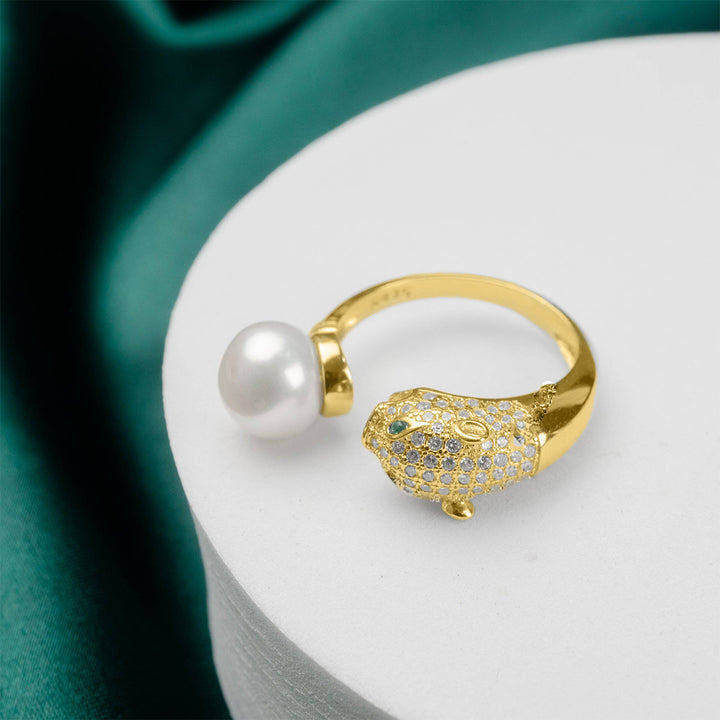 Leopard Freshwater Pearl Ring WR00161 | RAINFOREST - PEARLY LUSTRE