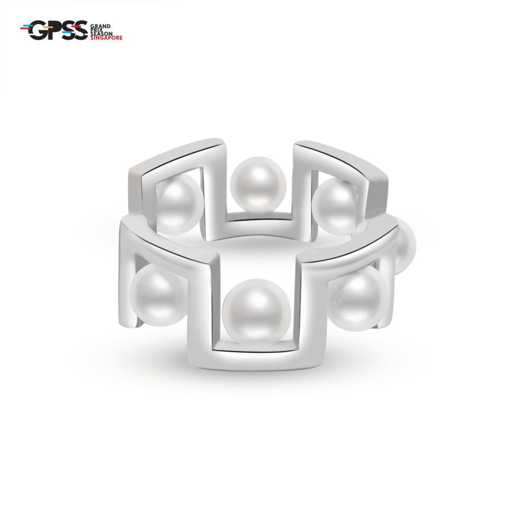 Grand Prix Season Singapore Formula One Freshwater Pearl Ring WR00167 | New Yorker - PEARLY LUSTRE