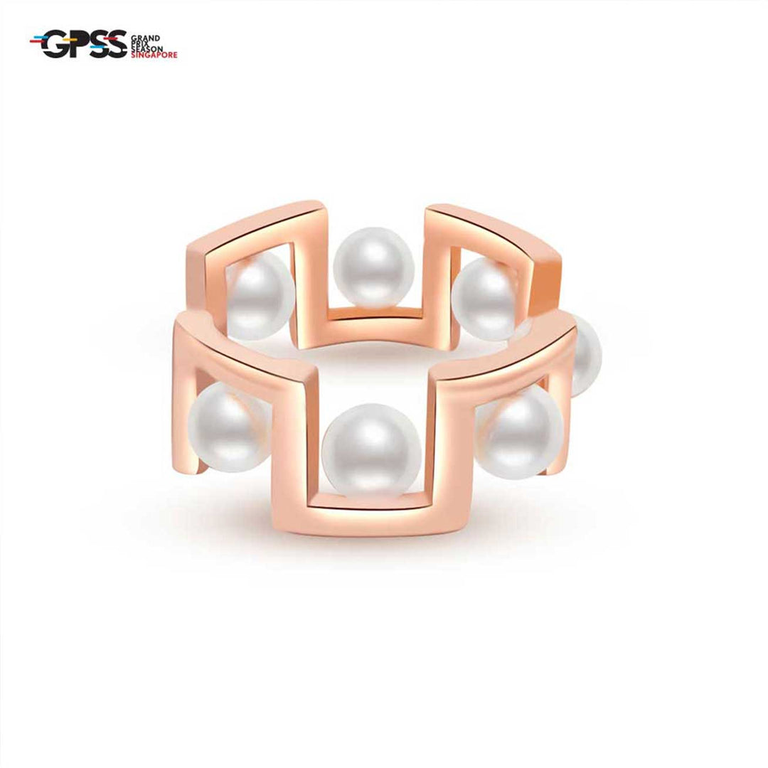 Grand Prix Season Singapore Formula One Freshwater Pearl Ring WR00168 | New Yorker - PEARLY LUSTRE