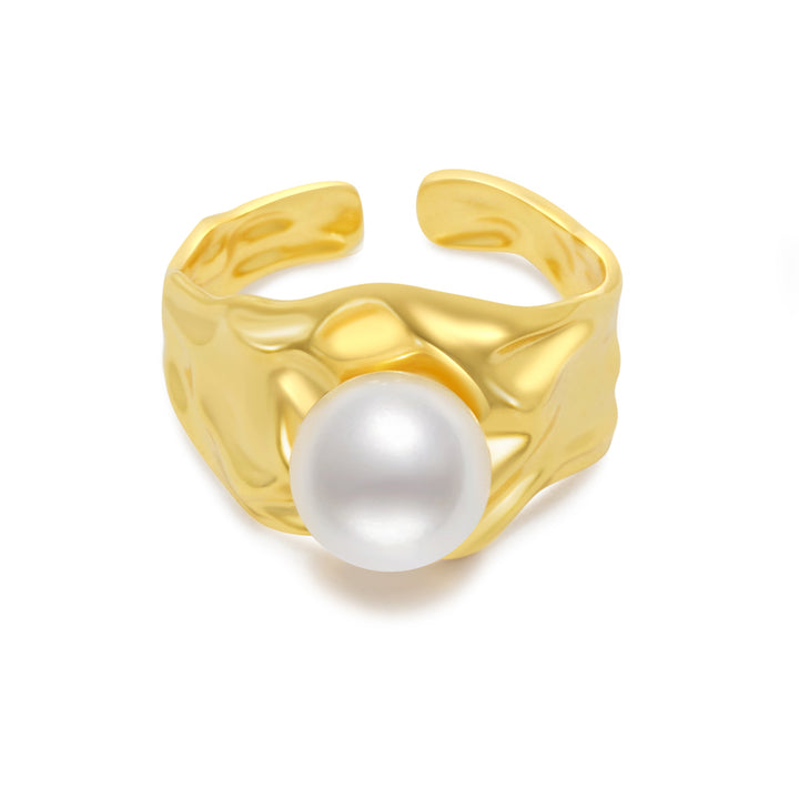New Yorker Freshwater Pearl Ring WR00171 - PEARLY LUSTRE