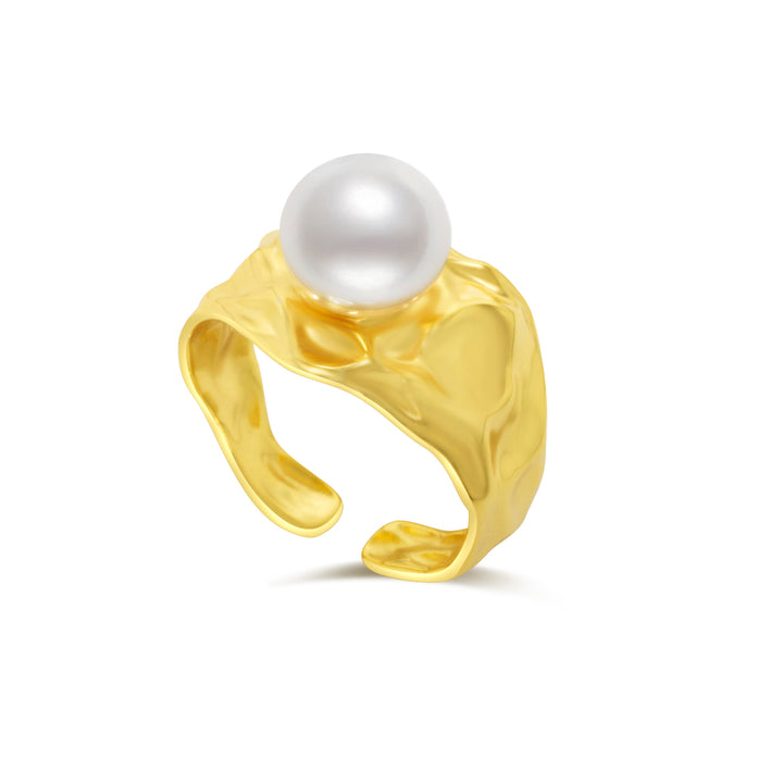 New Yorker Freshwater Pearl Ring WR00171 - PEARLY LUSTRE