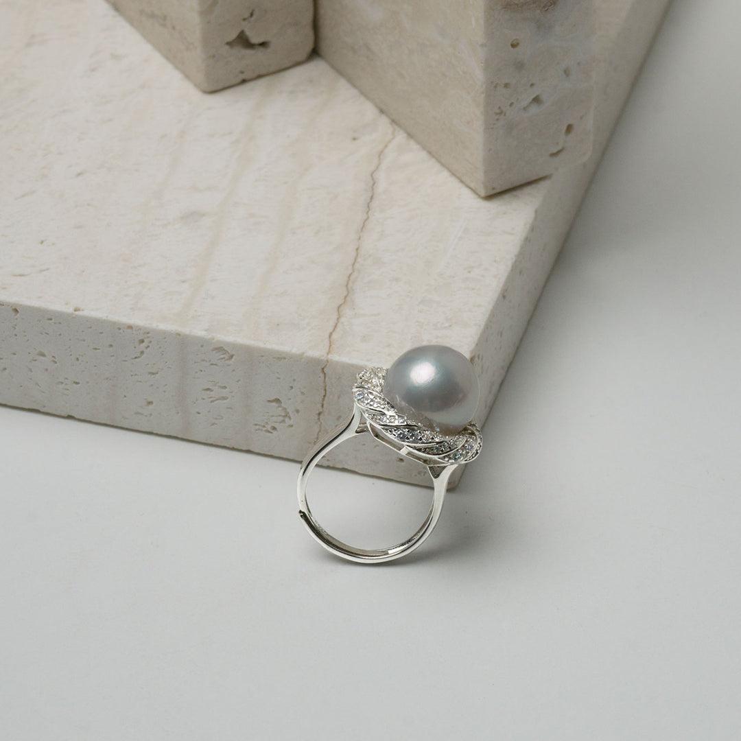 Elegant Edison Pearl Ring WR00172 - PEARLY LUSTRE