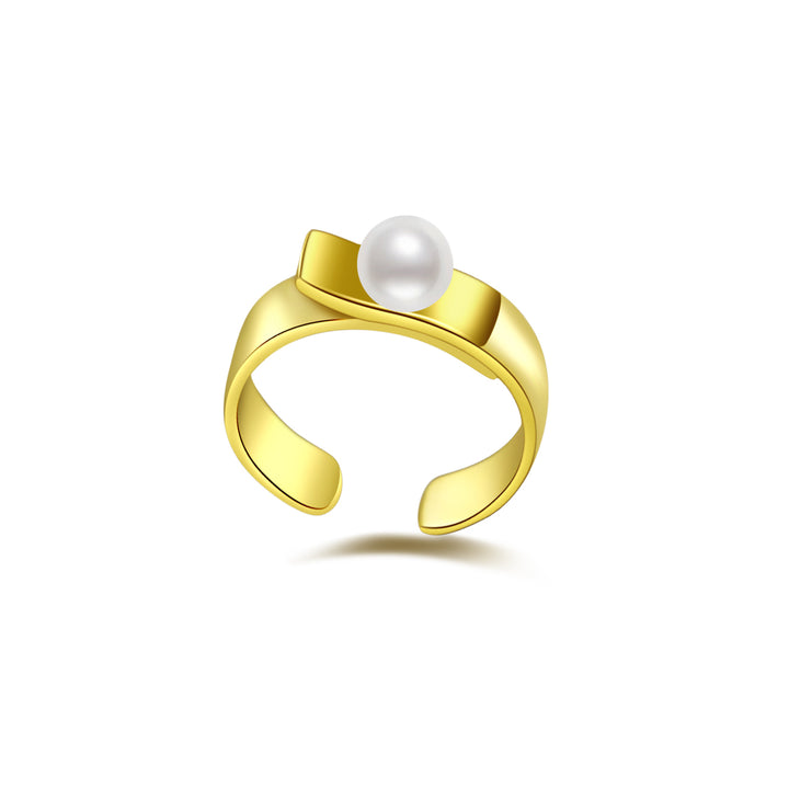 New Yorker Freshwater Pearl Ring WR00177 - PEARLY LUSTRE
