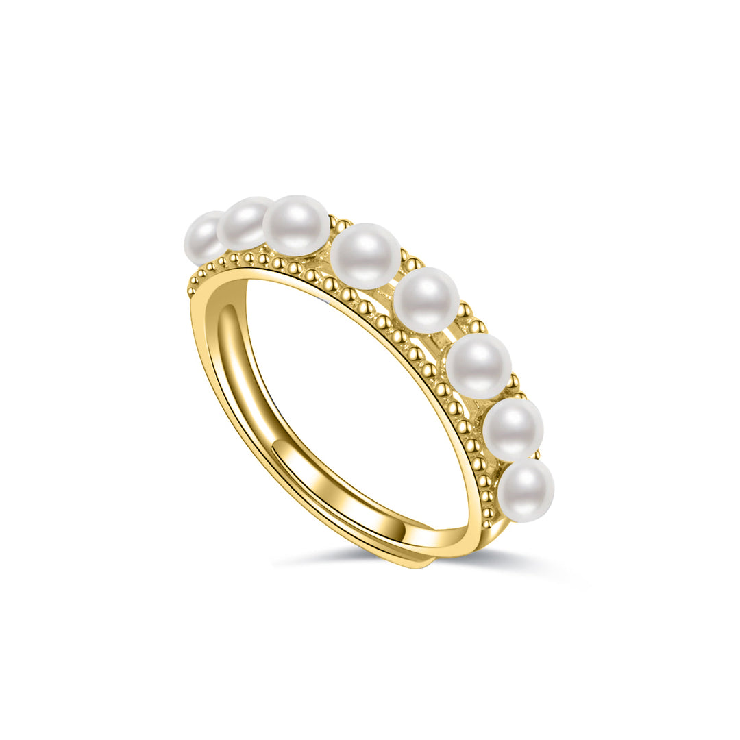New Yorker Freshwater Pearl Ring WR00195 - PEARLY LUSTRE