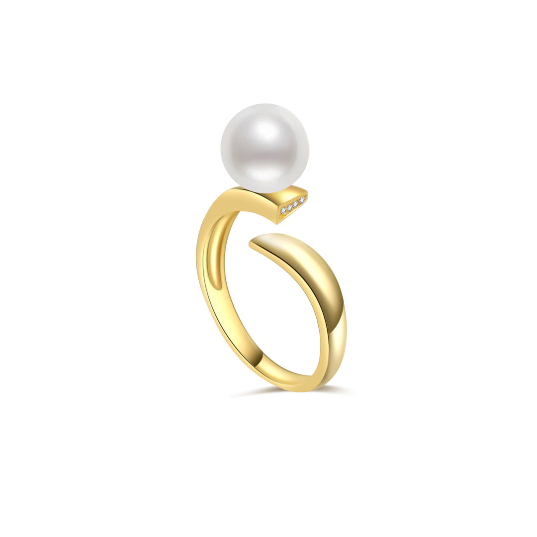 New Yorker Freshwater Pearl Ring WR00199 - PEARLY LUSTRE